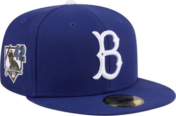 ニューエラ レディース アクセサリー 帽子 New Eradult Brooklyn Dodgers Jackie Robinson Day Blue 59Fifty Adjustable Hat NoColor ブルー