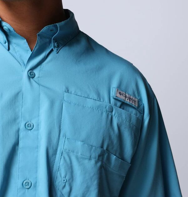 コロンビア メンズ トップス シャツ Columbia Mens PFG TamiamiI Short Sleeve Shirt Cypress