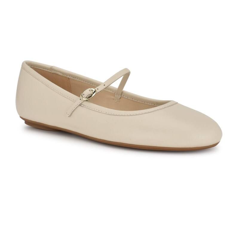 ナインウェスト レディース シューズ サンダル Nine West Classik Womens Round Toe Ballet Flats White ホワイト