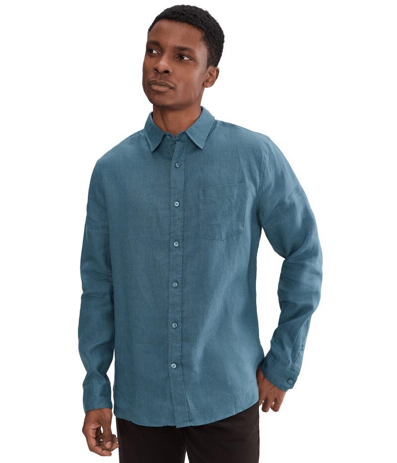 ヴィンス メンズ トップス シャツ Vince Long Sleeve Shirt Uniform Blue ブルー
