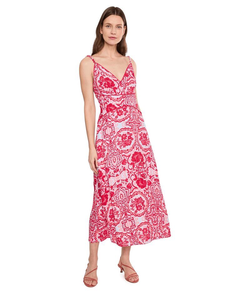 アドリアナ パペル レディース トップス ワンピース Vネック マキシ Adrianna Papell VNeck Maxi Dress RedBlue ブルー
