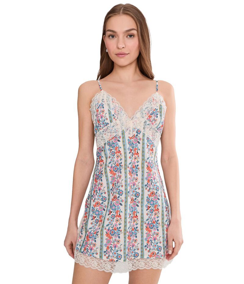 フリーピープル レディース トップス ワンピース ミニ Free People Wish You Were Here Mini Slipdress Ivory Combo アイボリー