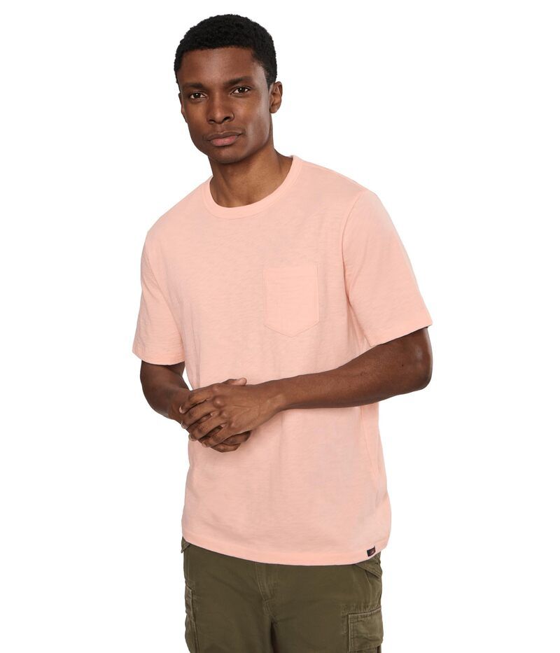 ファレティ メンズ トップス シャツ Faherty Sunwashed Pocketee Pink Sand ピンク