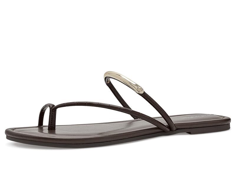 カルバンクライン レディース シューズ サンダル Calvin Klein Bienna Dark Brown Croco ブラウン