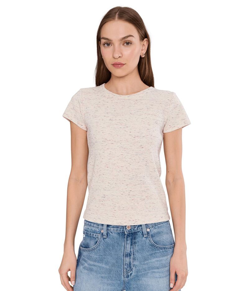 ニックプラスゾーイ レディース トップス シャツ クルーネック NICZOE Speckled Crew Neck Tee Creamulti クリーム
