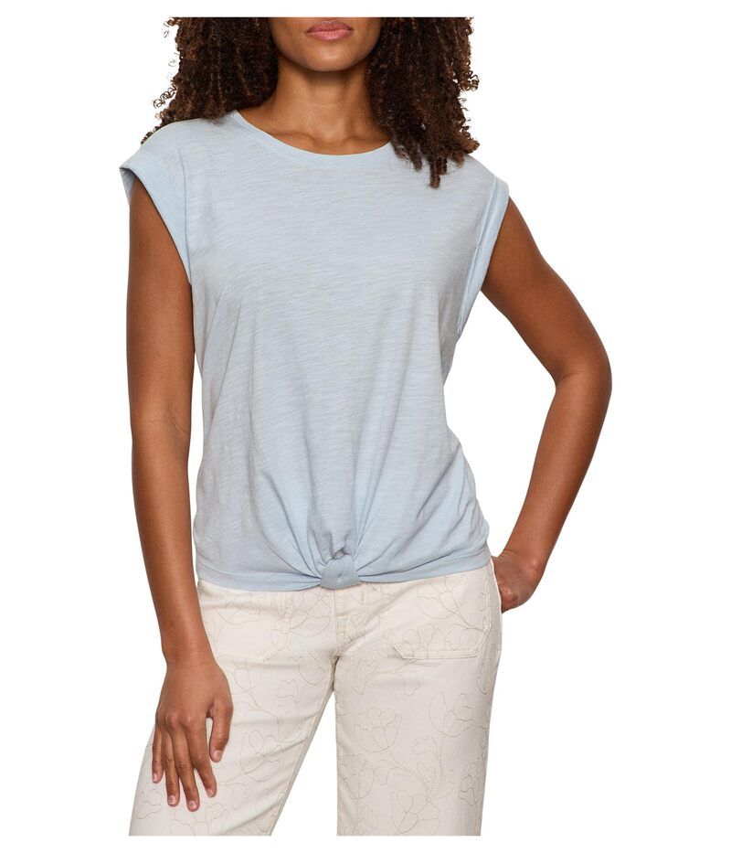 サンクチュアリー レディース トップス シャツ Sanctuary Knotted Muscle Tee Blue Aura ブルー