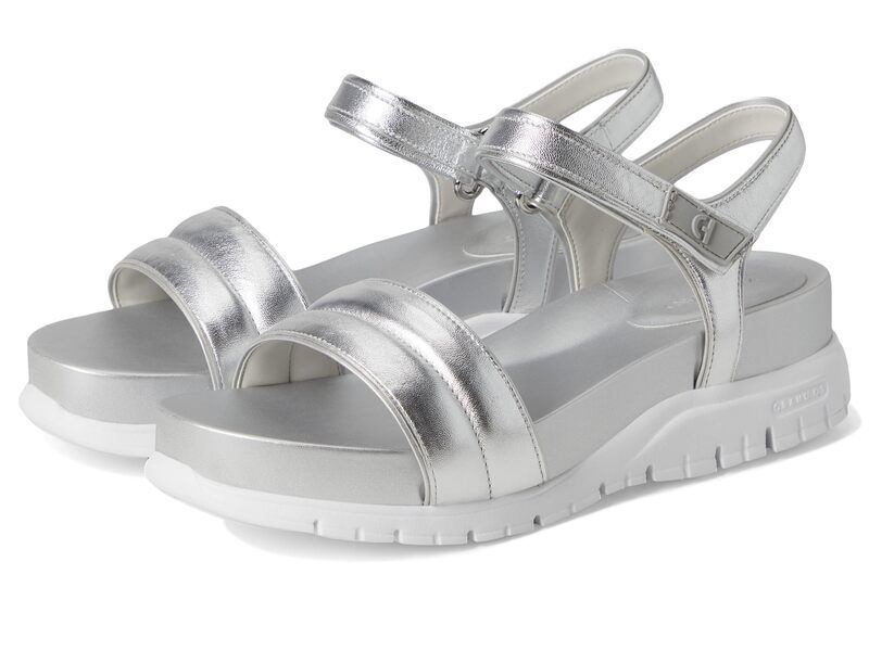 コールハーン レディース シューズ サンダル アンクル Cole Haan Zerogrand Ankle Strap Sandalsilver MetallicWhite ホワイト