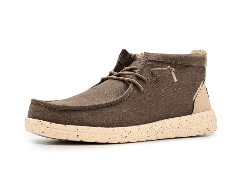 ヘイデュード メンズ シューズ スニーカー Hey Dude Wally Mid Gripr Stretch Canvas Teak BrownMulti ブラウン