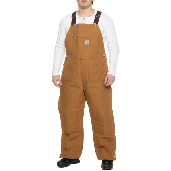 カーハート メンズ ボトムス カジュアルパンツ オーバーオール Carhartt 104393 Loose Fit Firm Duck Bib Overalls Insulated Carhartt Brown ブラウン