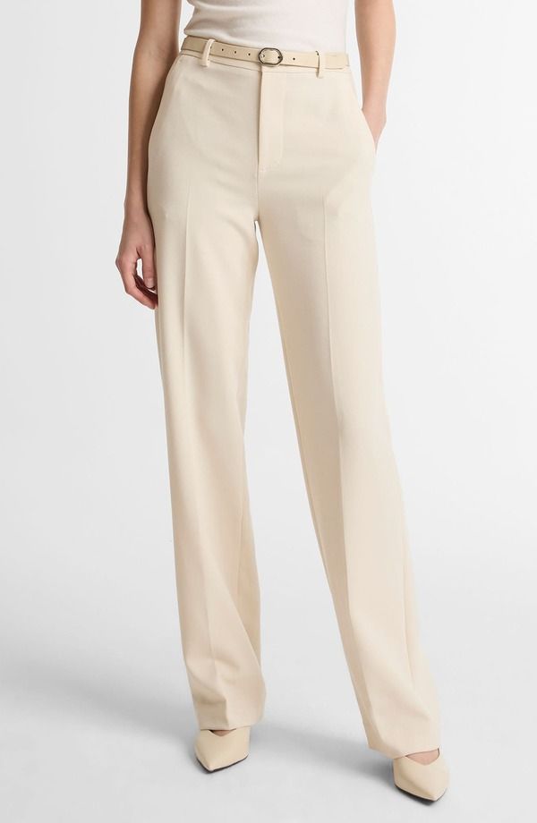 ヴィンス レディース ボトムス レギンストレート パンツ Vincelsa High Rise Straight Leg Trousers Ecru エクリュ
