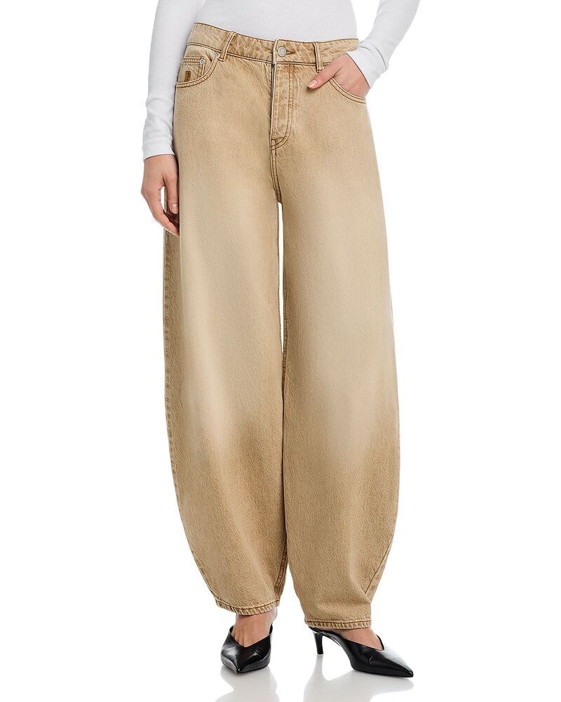 バイマレンバーガー レディース ボトムス デニムパンツ ジーンズ By Malene Birger Dallas High Rise Barrel Jeans in Toasted Coconutoasted Coconut