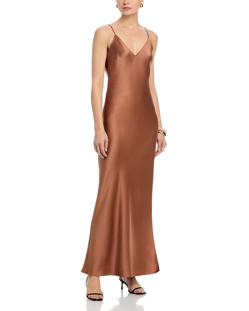 バイマレンバーガー レディース トップス ワンピース By Malene Birger Pascale Slip Dress Brown ブラウン
