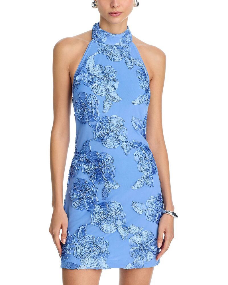 ローテート レディース トップス ワンピース ホルター ROTATE Beaded Halter Neck Dress Blue ブルー