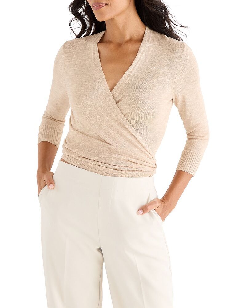ニックプラスゾーイ レディース アウター カーディガン ニット NICZOE Slub Knit 4 Way Cardigan Jute