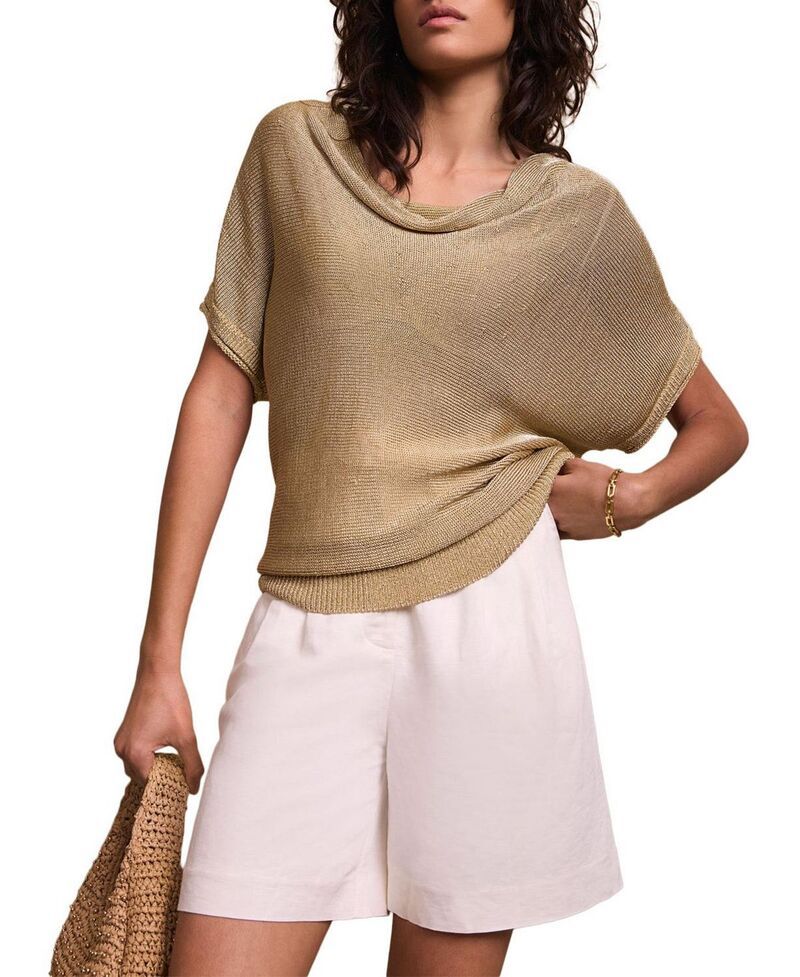 ミルトンベルベット レディース トップス シャツ トール ニット Mint Velvet Womens Metallic Knitop Gold ゴールド