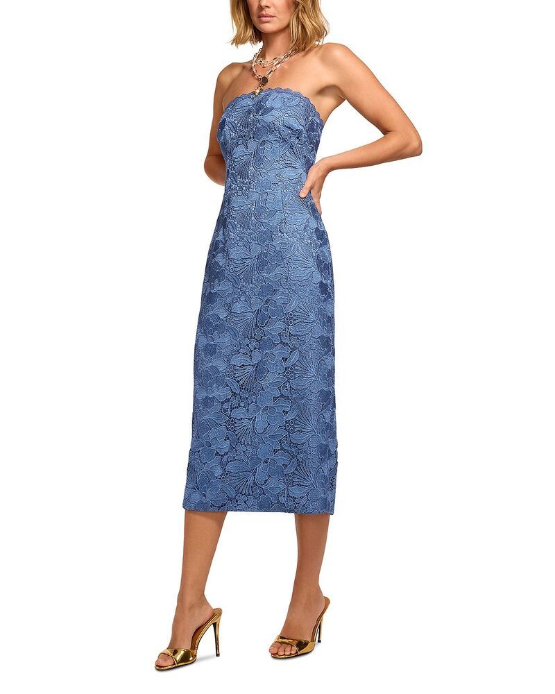 レイミー ブルック レディース トップス ワンピース レース Ramy Brook Tessa Lace Dress Blue Lace ブルー