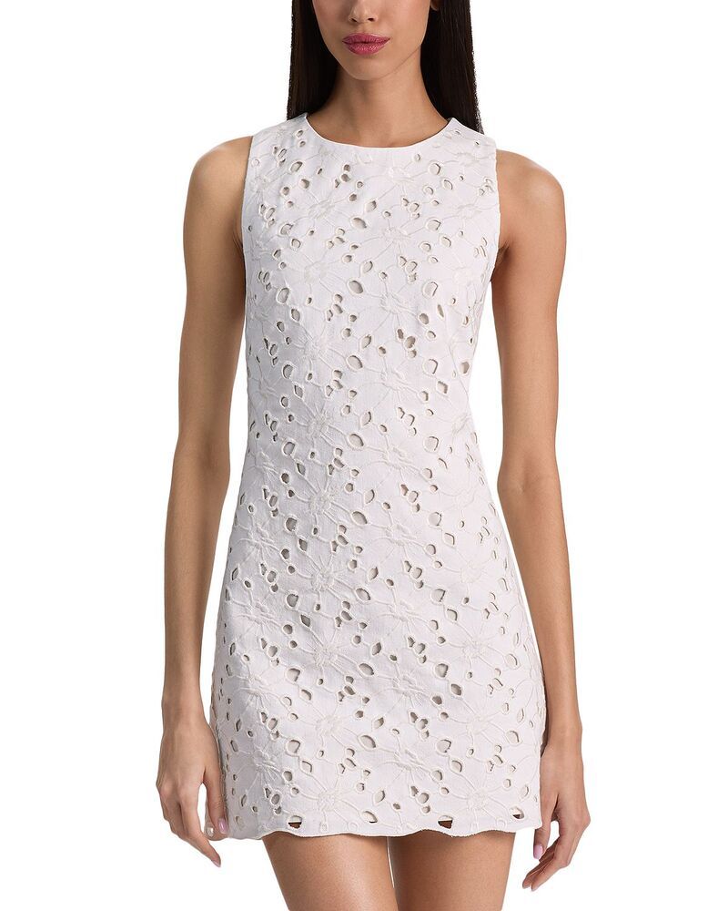 アリスアンドオリビア レディース トップス ワンピース Alice and Olivia Clydeyelet Shift Dress Off White オフホワイト
