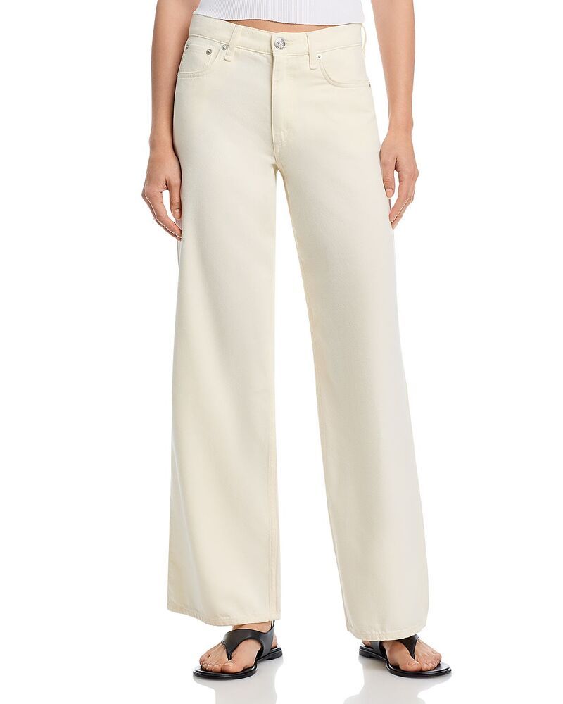 ラグアンドボーン レディース ボトムス デニムパンツ ワイドレッグ アンクル ジーンズ rag bone Andi Featherweight Wide Leg Ankle Jeans in Ecru エクリュ
