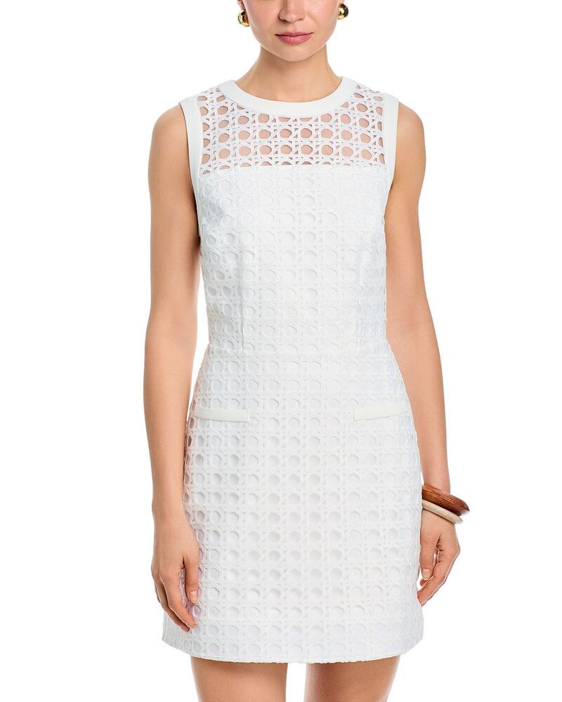 ミリー レディース トップス ワンピース ミニ レース MILLY Moira Lace Mini Dress White ホワイト