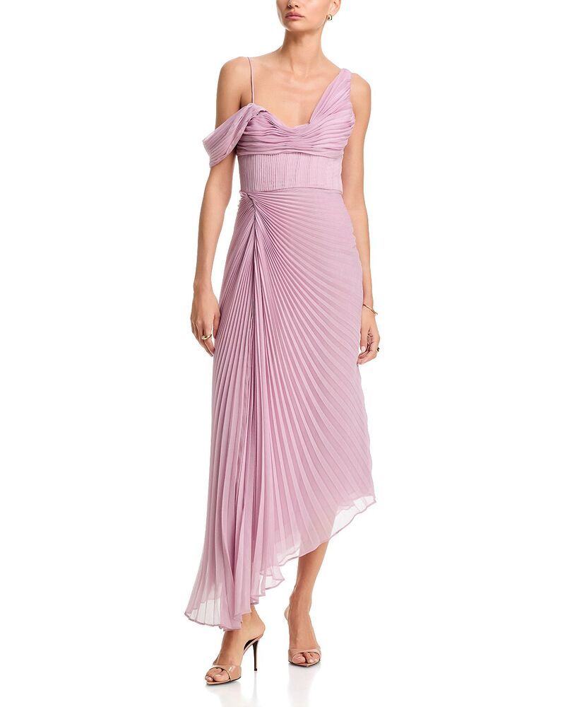 アムール レディース トップス ワンピース ドレープリーツ Amur Joelle Pleatedrape Dress Violet Isla バイオレット