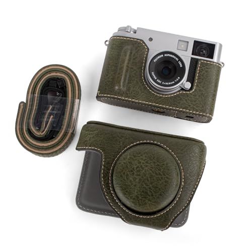 Rieibi x-half/X-HF1 ケース PUレザー カメラケース fujifilm x half ミラーレスカメラ用 保護ケース 調節可能なショルダーストラップ付き ビューティーカバーe 5ca2ad16