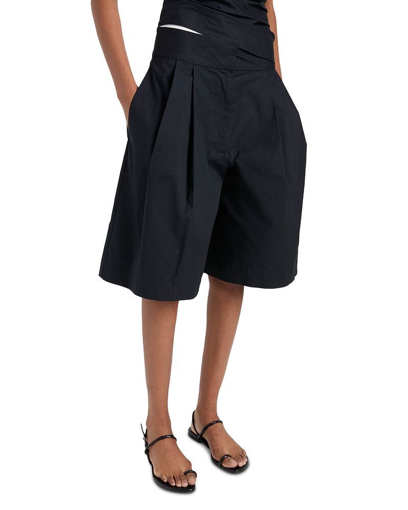 プロエンザ スクーラー レディース ボトムス ハーフパンツ・ショーツ ショートパンツ Proenza Schouler White Label Clio Poplin Bermuda Shorts Black ブラック