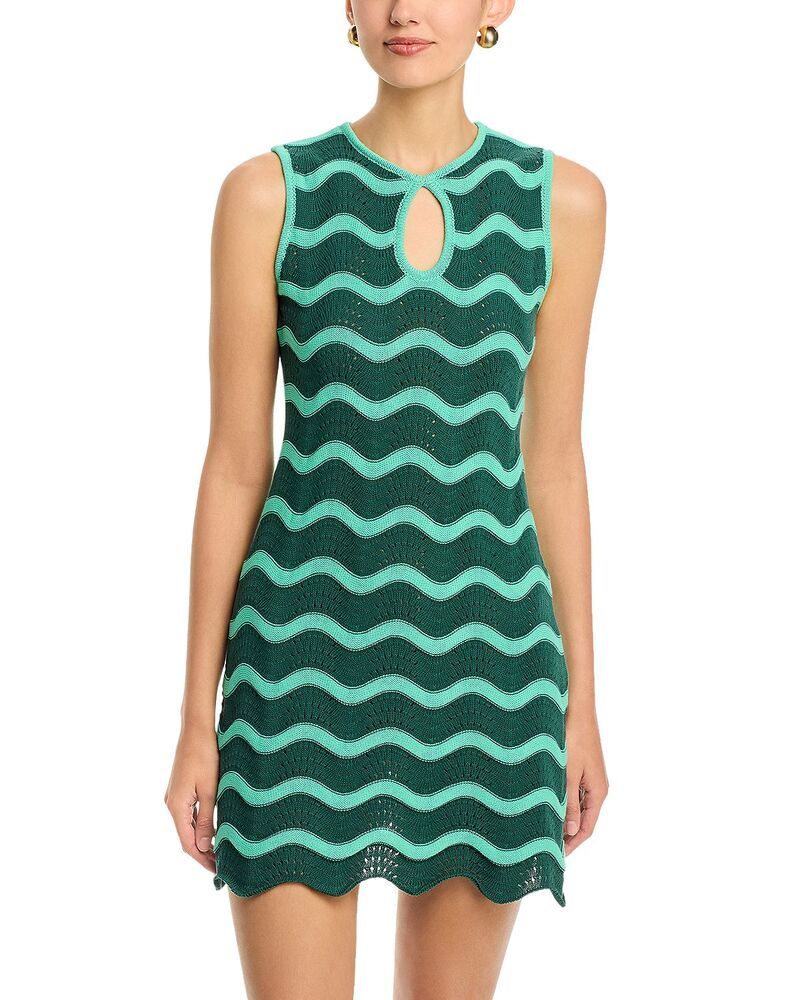 ラ・ダブル・ジェイ レディース トップス ワンピース ミニ La DoubleJ Wavy Mini Dress Bicolor MintDark Green グリーン