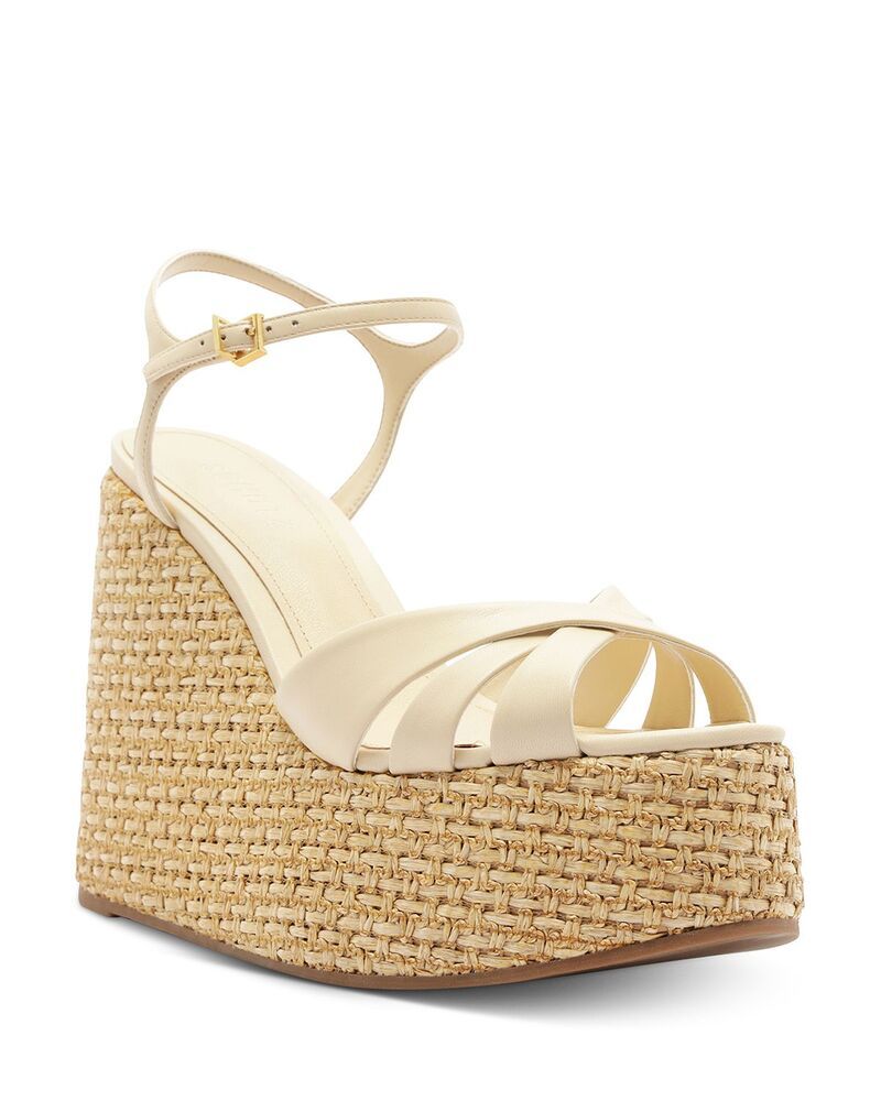 シュッツ レディース シューズ サンダル SCHUTZ Womens Keefa Espadrille Wedge Sandals Egg Shell