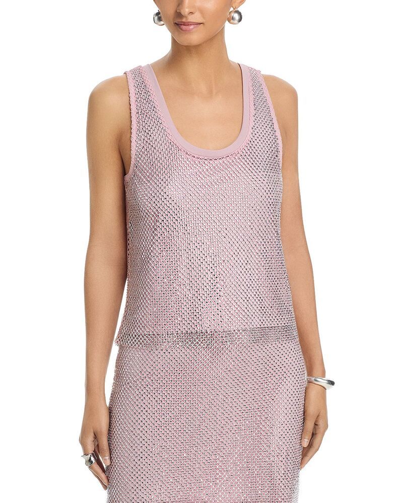 アクア レディース トップス シャツ メッシュ AQUA Crystal Mesh Top Exclusive Pink ピンク