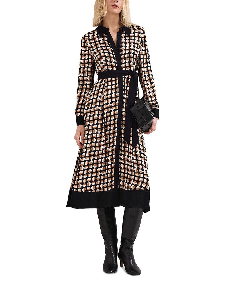 フェイズ・エイト レディース トップス ワンピース ミディ シャツ Phaseight Naomi Spot Shirt Midi Dress Neutral