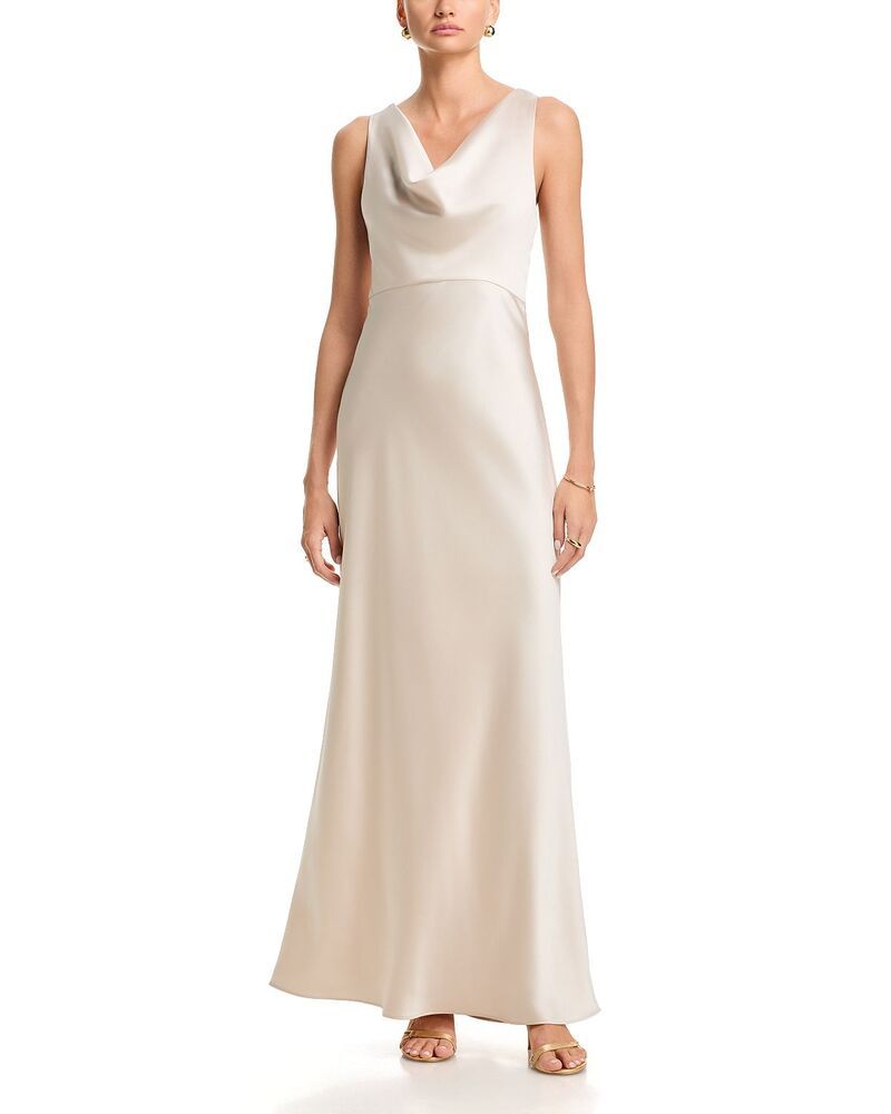 アクア レディース トップス ワンピース サテン AQUA Satin Cowlneck Dress Exclusive Champagne シャンパン