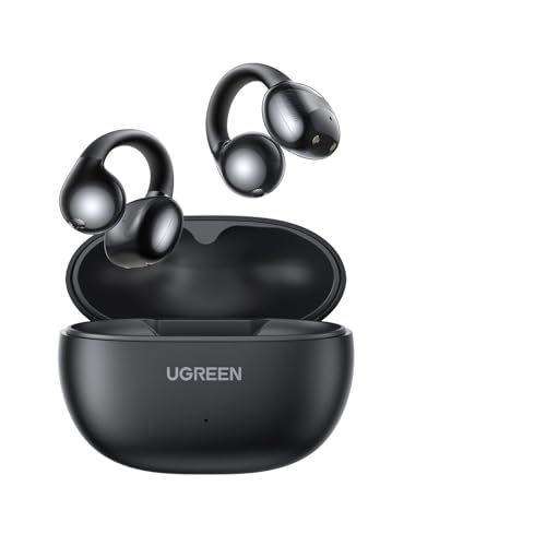 UGREEN イヤーカフ イヤホン Bluetooth 5.4 Hi-Fi音質 ENC搭載 AI通話ノイズキャンセリング 【オープンイヤー型/耳挟み式/完全ワイヤレス/IPX5防水/最大30時間再生】 (ブラック)e 06396f4b