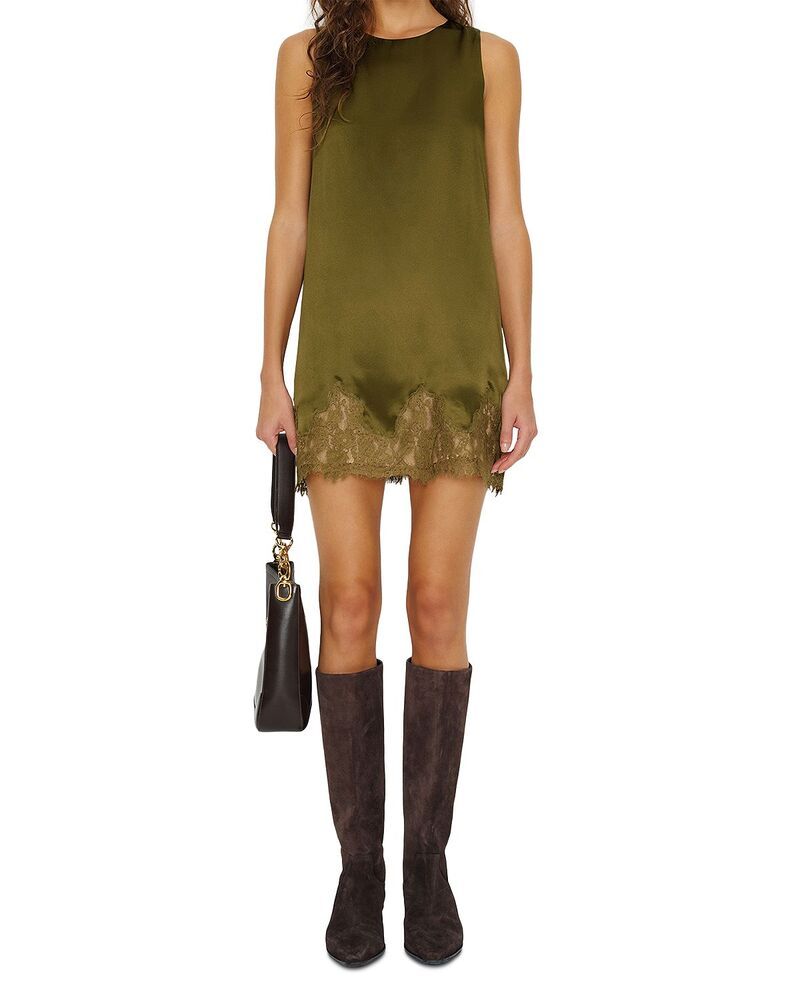 リフォーメーション レディース トップス ワンピース シルク Reformation Jessalyn Silk Dress Moss garden