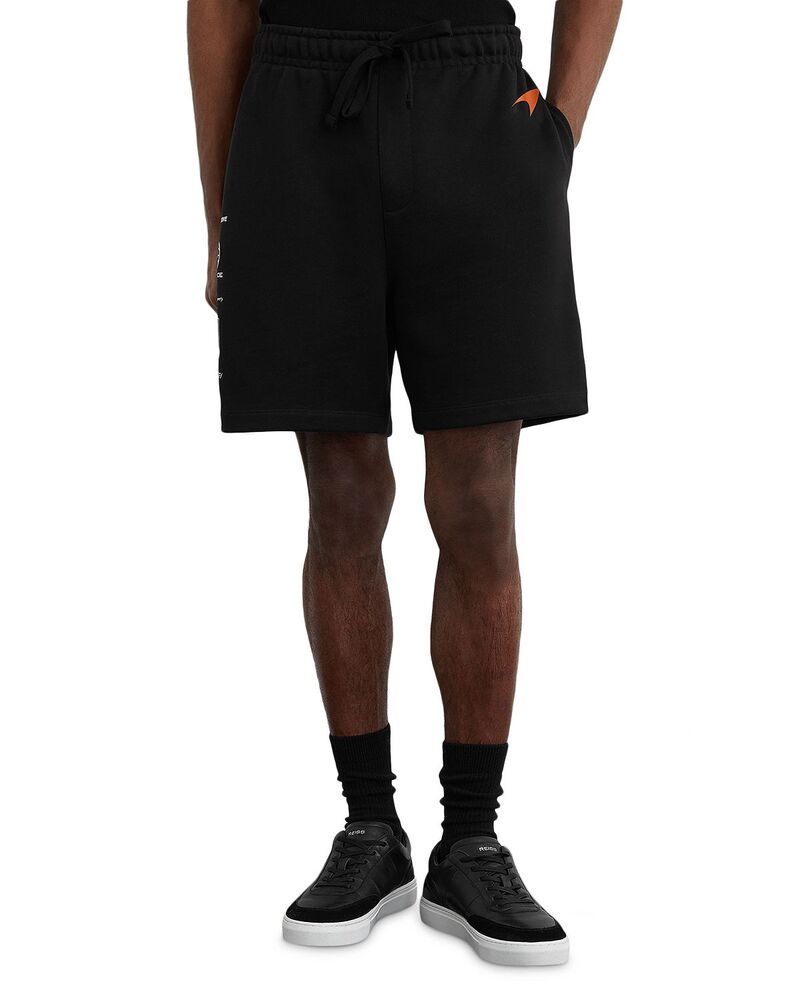 レイス メンズ ボトムス ハーフパンツ・ショーツ リラックスフィット ショートパンツ REISS Motorsport Relaxed Fit 185 Drawstring Shorts Washed Black ブラック