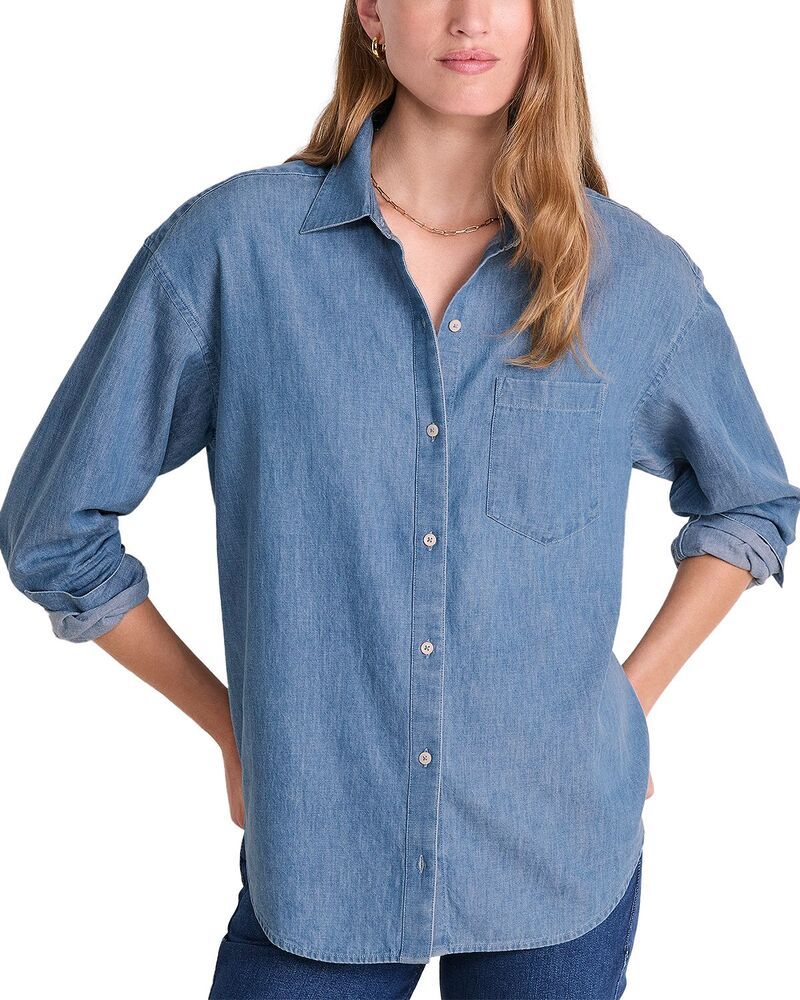 ヴァインヤードヴァインズ レディース トップス シャツ Vineyard Vines Birdie Chambray Shirt Light Grey Heather グレー