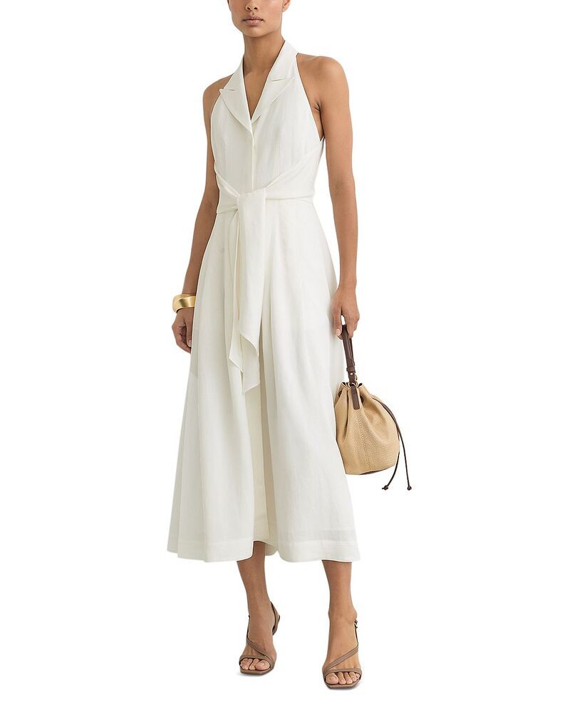 レイス レディース トップス ワンピース ミディ REISS Tor Midi Dress Ivory アイボリー
