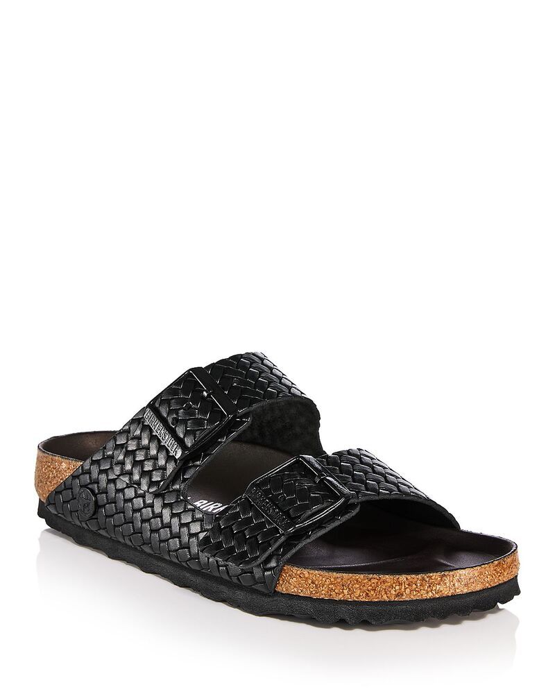 ビルケンシュトック レディース シューズ サンダル Birkenstock Womens Arizona Woven Embossed Slide Sandals Black ブラック