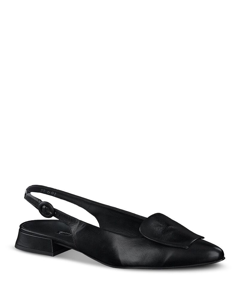 ポール・グリーン レディース シューズ パンプス Paul Green Womens Viola Slingback Flats Black Leather ブラック