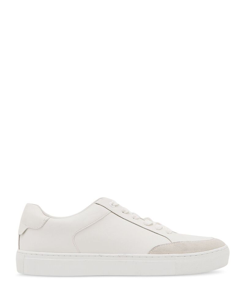 レイス メンズ シューズ スニーカー スエード レザー REISS Mensuede Toe Leather Sneakers White ホワイト