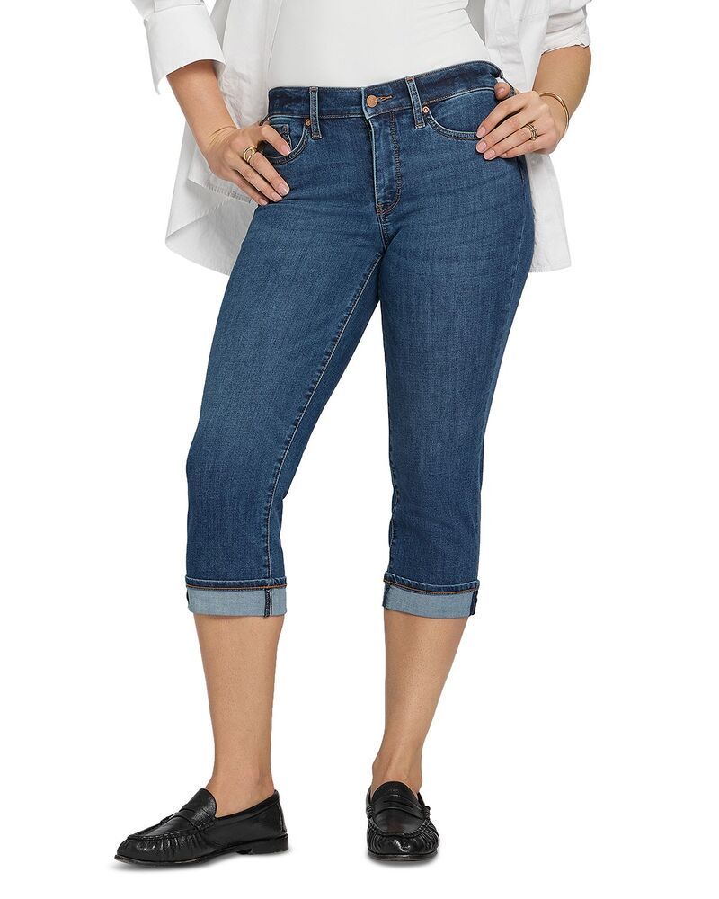 エヌワイディージェイ レディース ボトムス デニムパンツ ストレート クロップド ジーンズ NYDJ Marilyn Cuffed Straight Leg Cropped Jeans in Lakefront Sunset Villa