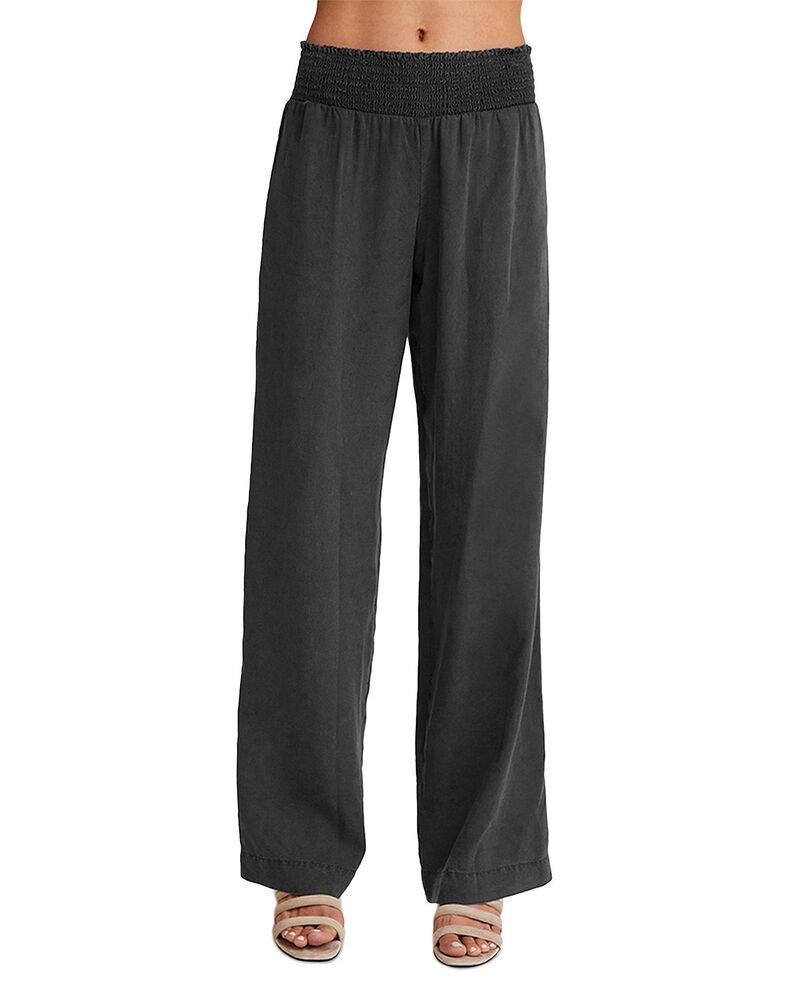 ベラダール レディース ボトムス カジュアルパンツ ワイドレッグ シャーリング Bella Dahl Smocked Wide Leg Pants Vintage Black ブラック