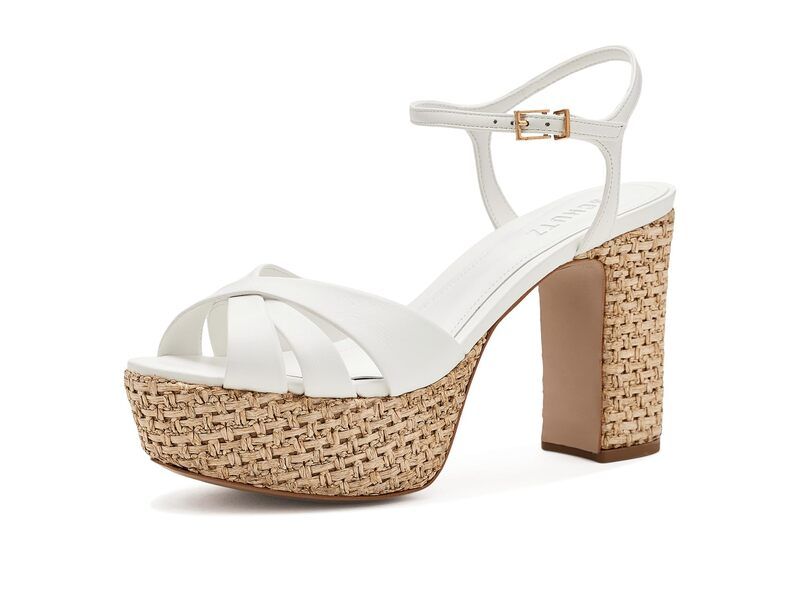 シュッツ レディース シューズ ヒール Schutz Keefa Raffia White ホワイト