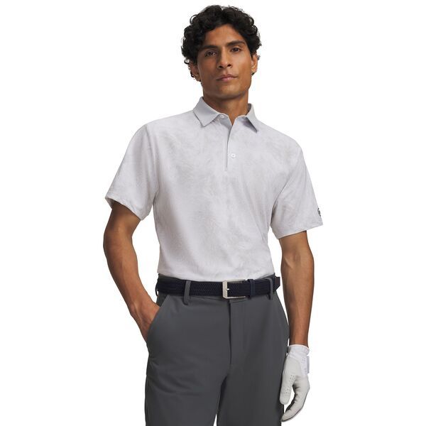 アンダーアーマー メンズ トップス ポロシャツ プリント Under Armour Mens UArmourDry Printed Golf Polo Halo GrayWhiteCastlerock ホワイト
