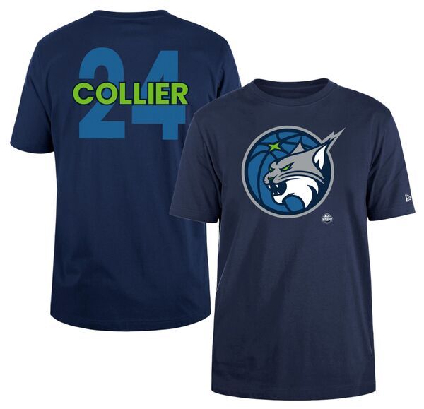 ニューエラ メンズ トップス Tシャツ New Era Mens Minnesota Lynx Napheesa Collier 24 Navy TShirt NoColor ネイビー