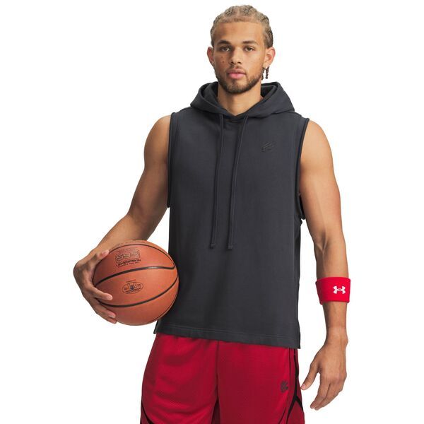 アンダーアーマー メンズ アウター パーカー・スウェット ノースリーブ Under Armour Mens Curry Sleeveless Hoodie AnthraciteUltimate Black ブラック