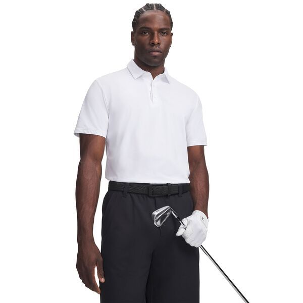 アンダーアーマー メンズ トップス ポロシャツ Under Armour Mens UArmourDry Golf Polo WhiteSteel ホワイト
