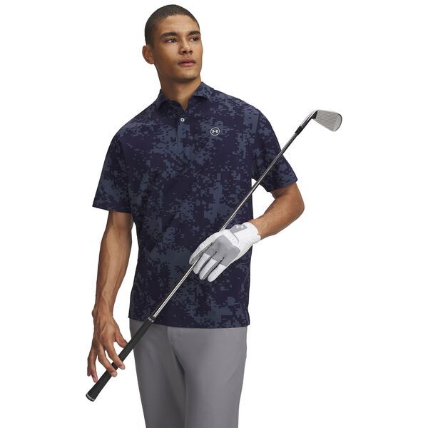 アンダーアーマー メンズ トップス ポロシャツ プリント Under Armour Mens UA Drive Chill Printed Golf Polo Midnight NavyHalo Gray グレー