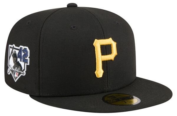 ニューエラ メンズ アクセサリー 帽子 New Eradult Pittsburgh Pirates Jackie Robinson Day Black 59Fifty Fitted Hat NoColor ブラック