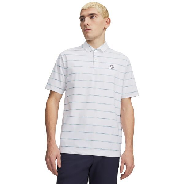 アンダーアーマー メンズ トップス ポロシャツ プリント Under Armour Mens UA Drive Chill Printed Golf Polo WhiteBlue HazeMidnight Navy ホワイト