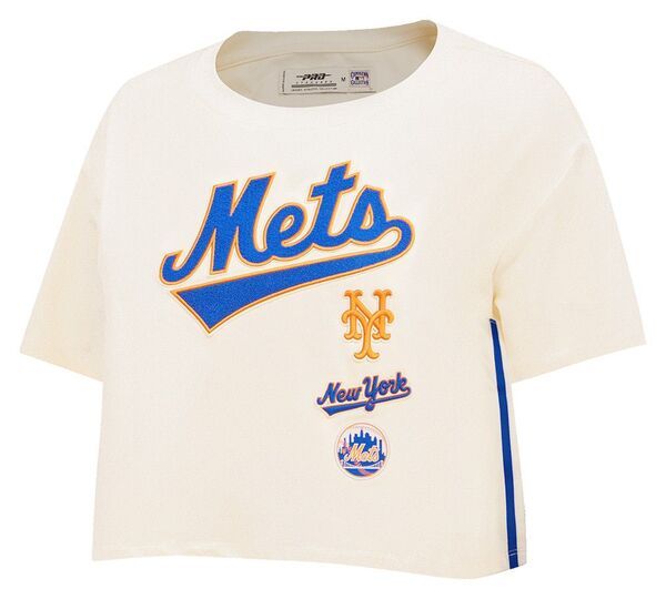 プロスタンダード レディース トップス Tシャツ Pro Standard Womens New York Mets Retro Boxy TShirt Cream クリーム